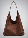 Lucie — Grand sac cabas suédine veloutée à anse
