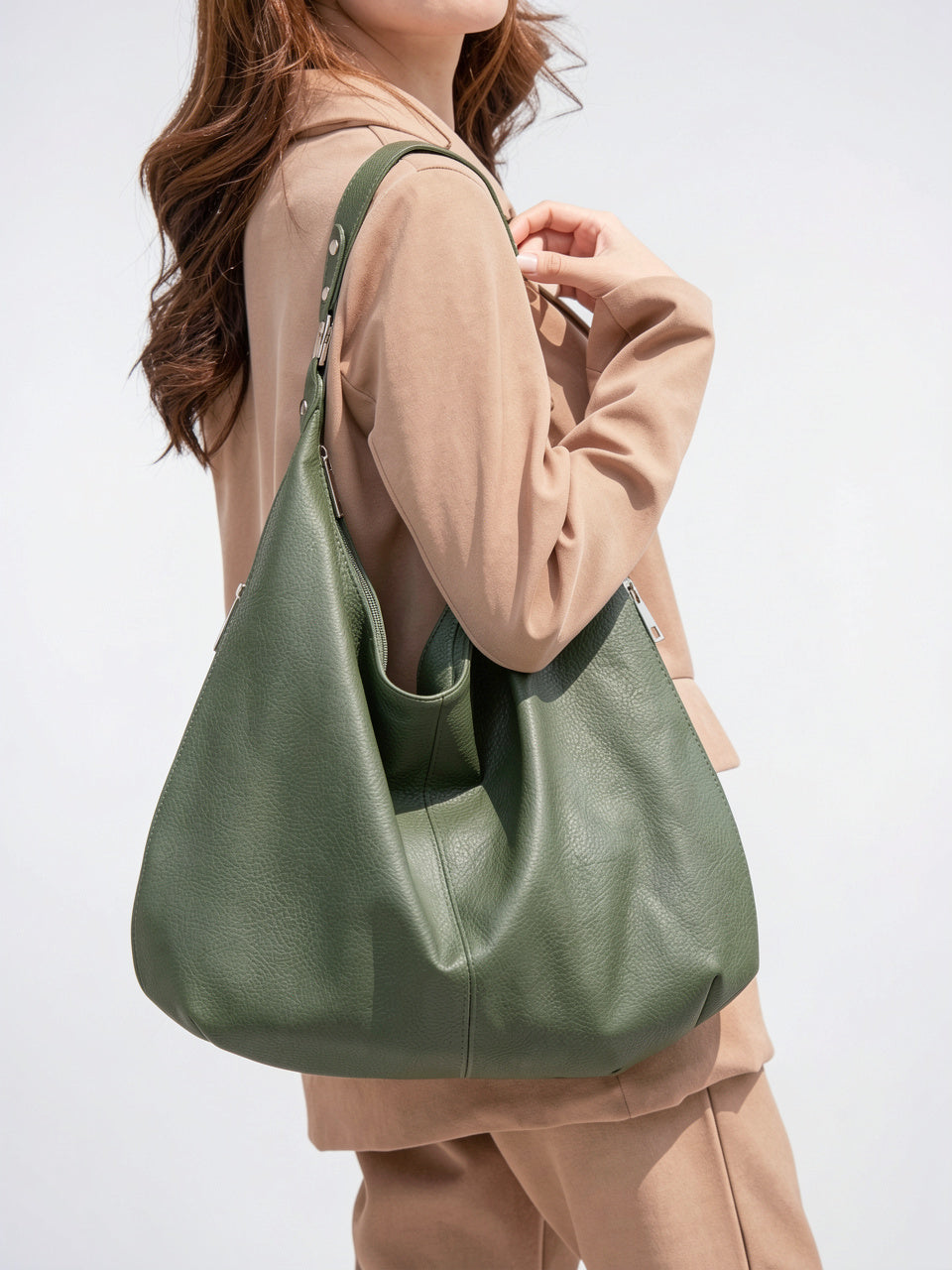 Adélaïde — Sac cuir hobo souple - 13