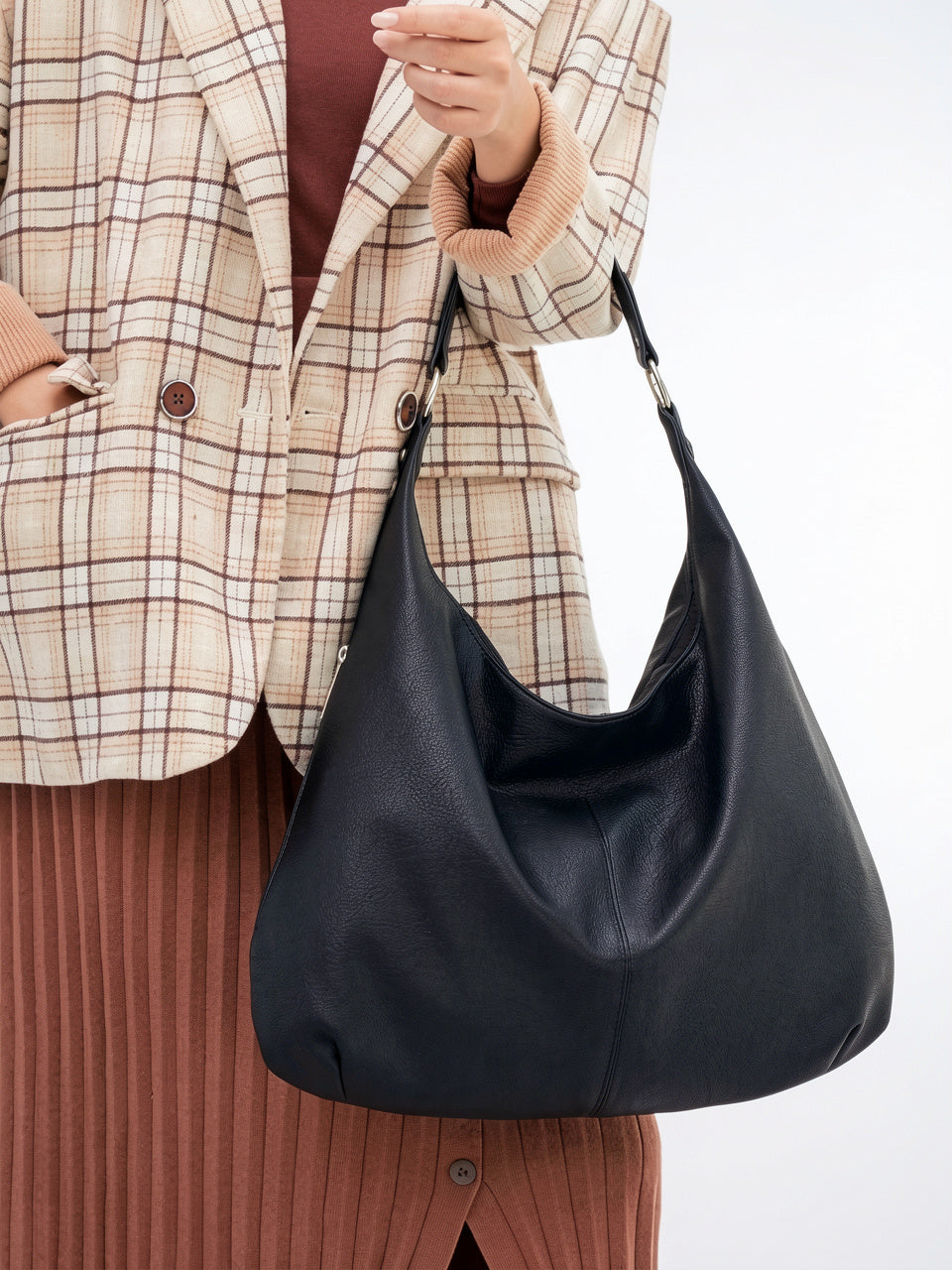 Adélaïde — Sac cuir hobo souple - 2