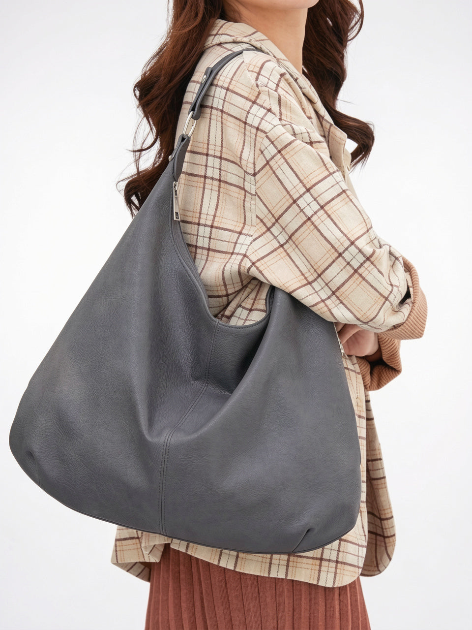 Adélaïde — Sac cuir hobo souple - 9