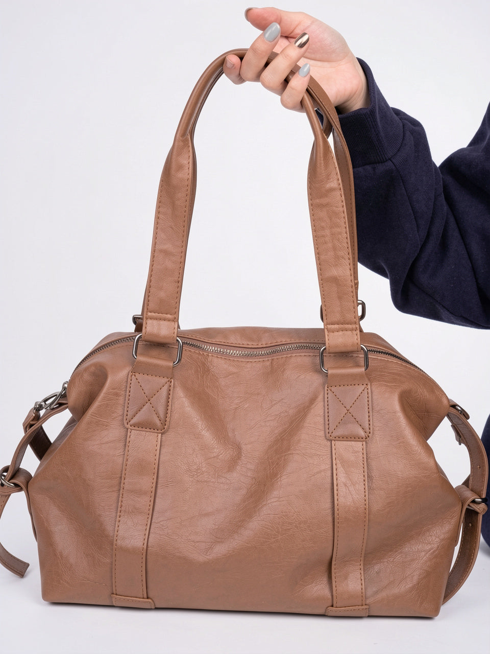 Albane — Grand sac à main rétro de cours souple à bandoulière - 18