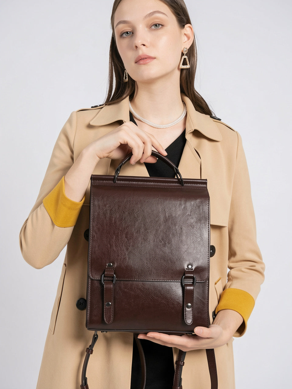 Aliénor — Sac à dos élégant en cuir femme - 3
