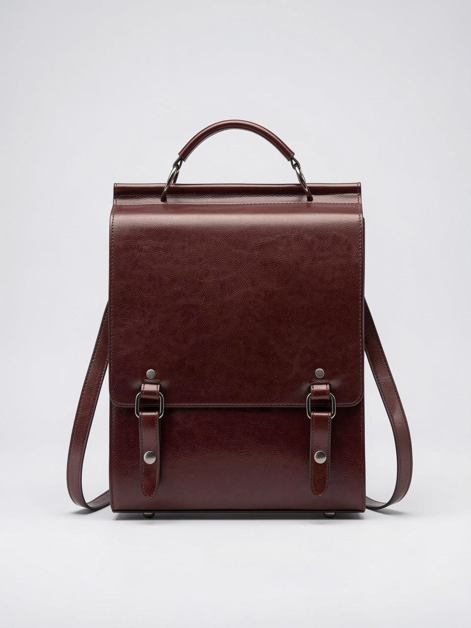 Aliénor — Sac à dos élégant en cuir femme - Café