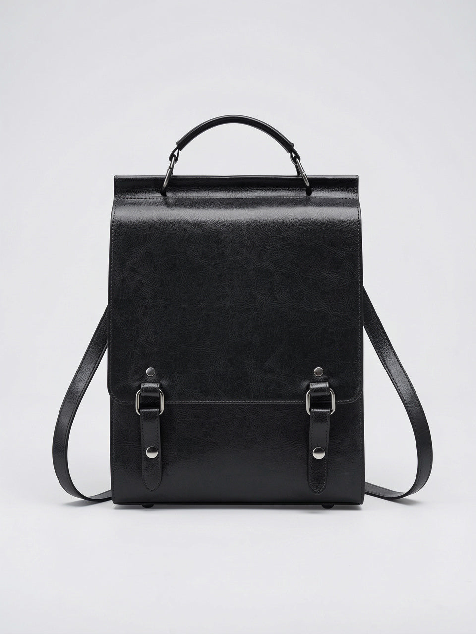 Aliénor — Sac à dos élégant en cuir femme - Noir