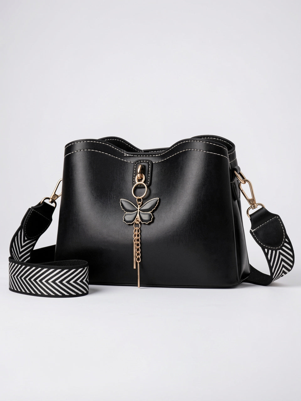 Amandine — Sac femme à main tendance - Noir
