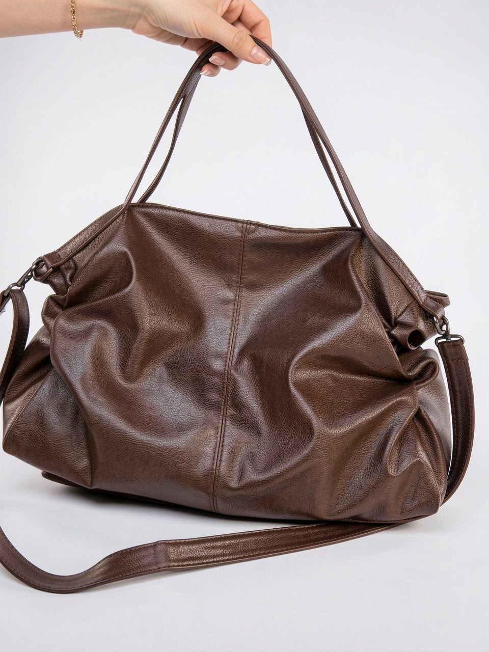 Apolline — Grand sac à main souple de cours avec bandoulière - 14