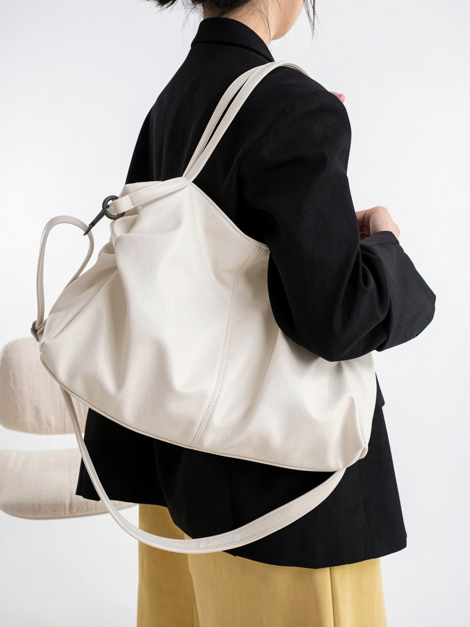 Apolline — Grand sac à main souple de cours avec bandoulière - 20