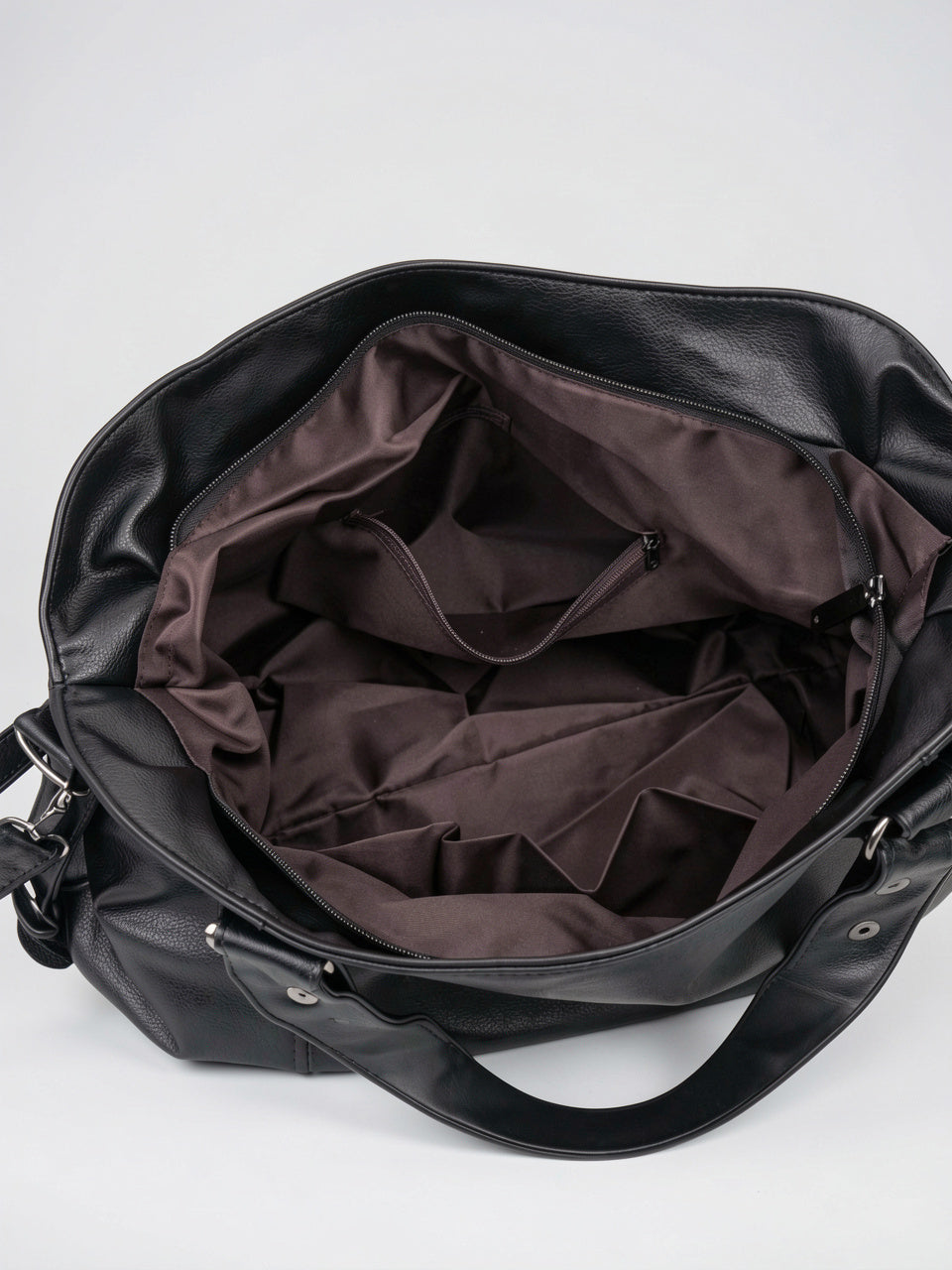 Artémis — Grand sac à main noir en cuir souple - 3