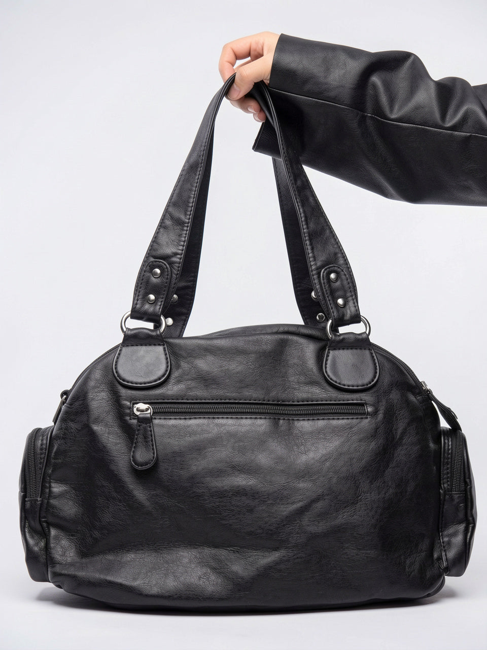 Automne — Grand sac à main rétro de cours multipoches à bandoulière - 11