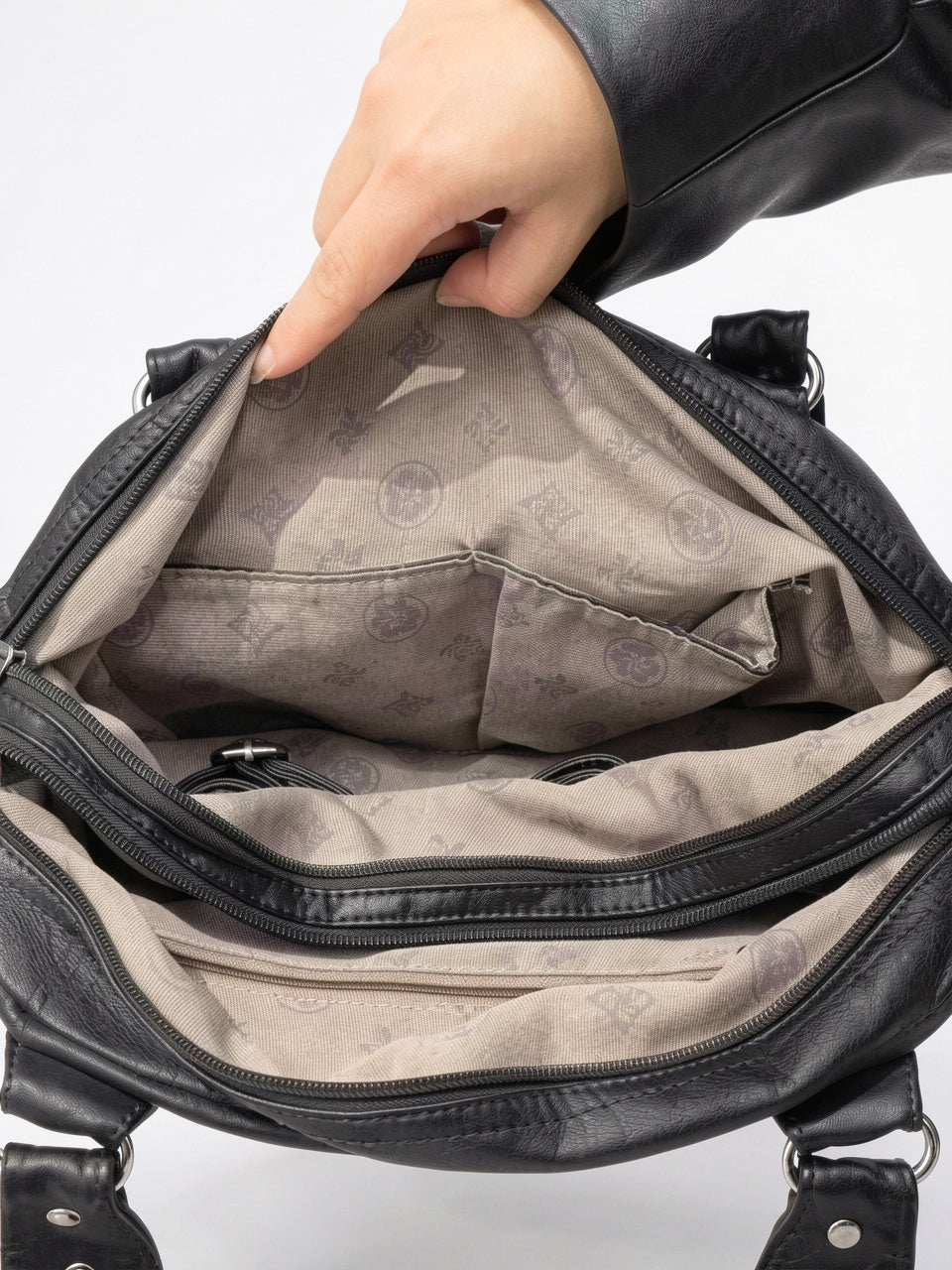 Automne — Grand sac à main rétro de cours multipoches à bandoulière - 3