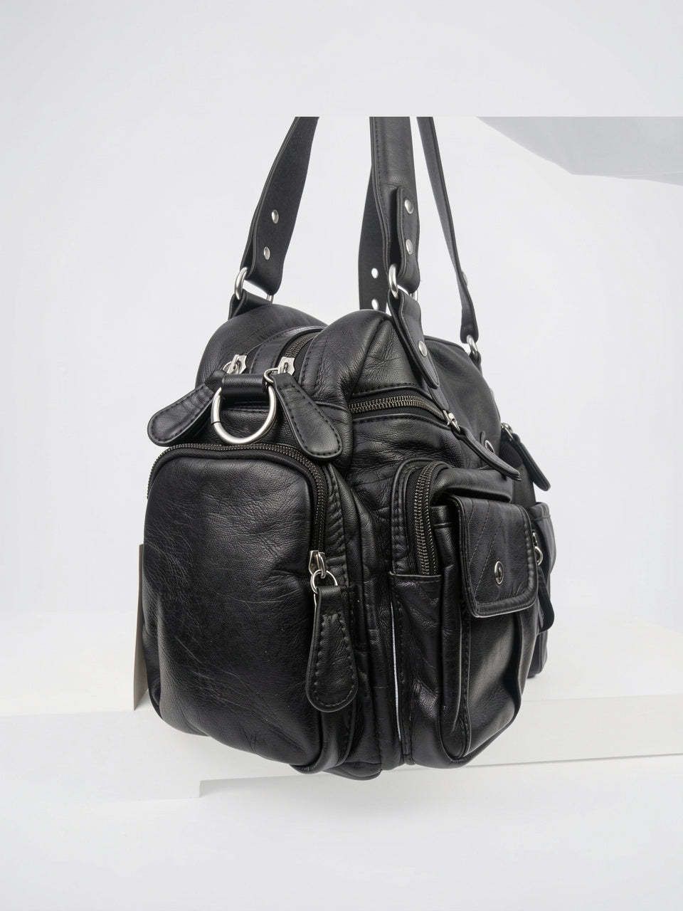 Automne — Grand sac à main rétro de cours multipoches à bandoulière - 7