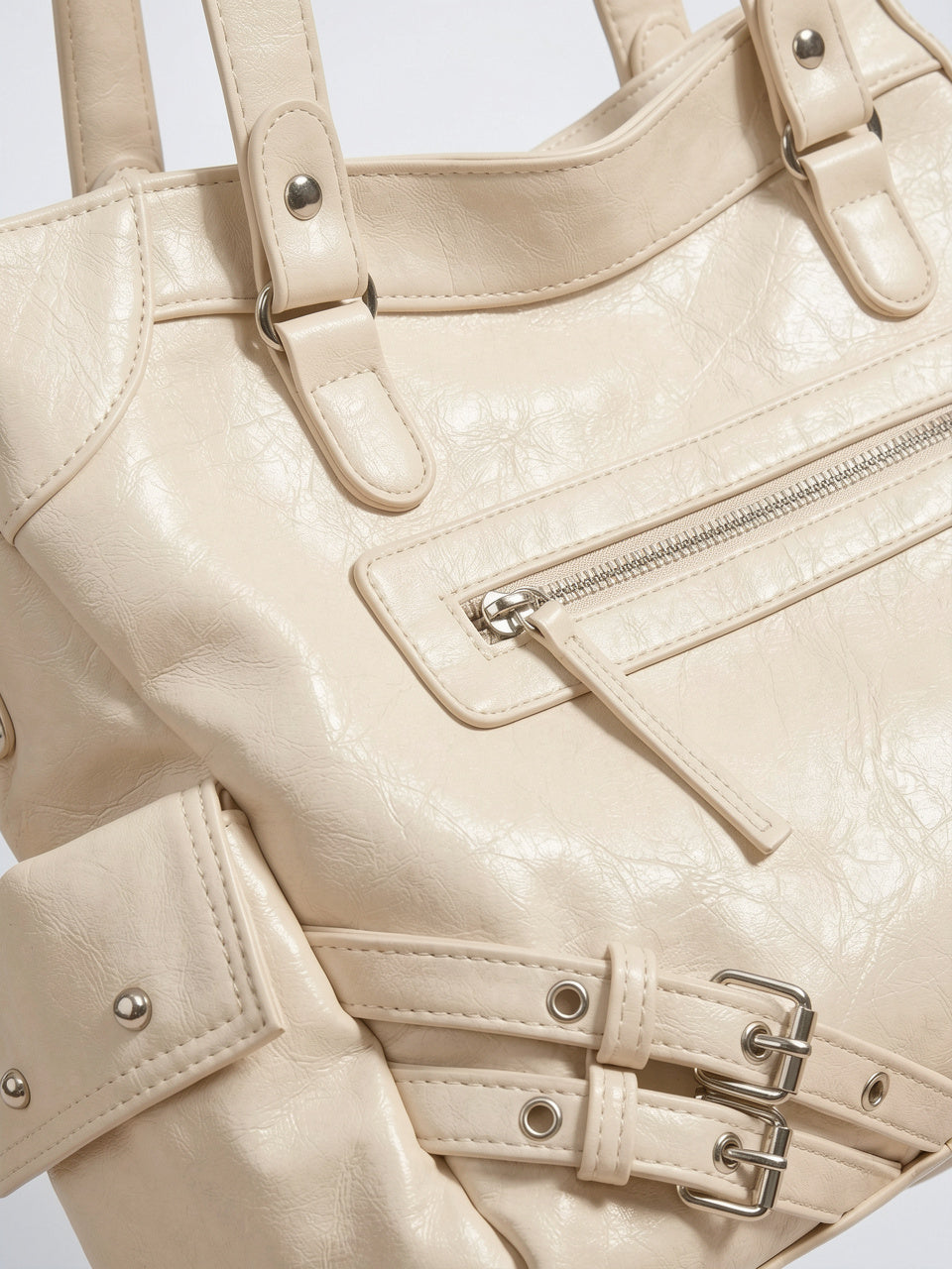 Azalée — Sac de cours à main rétro en cuir vegan - 15