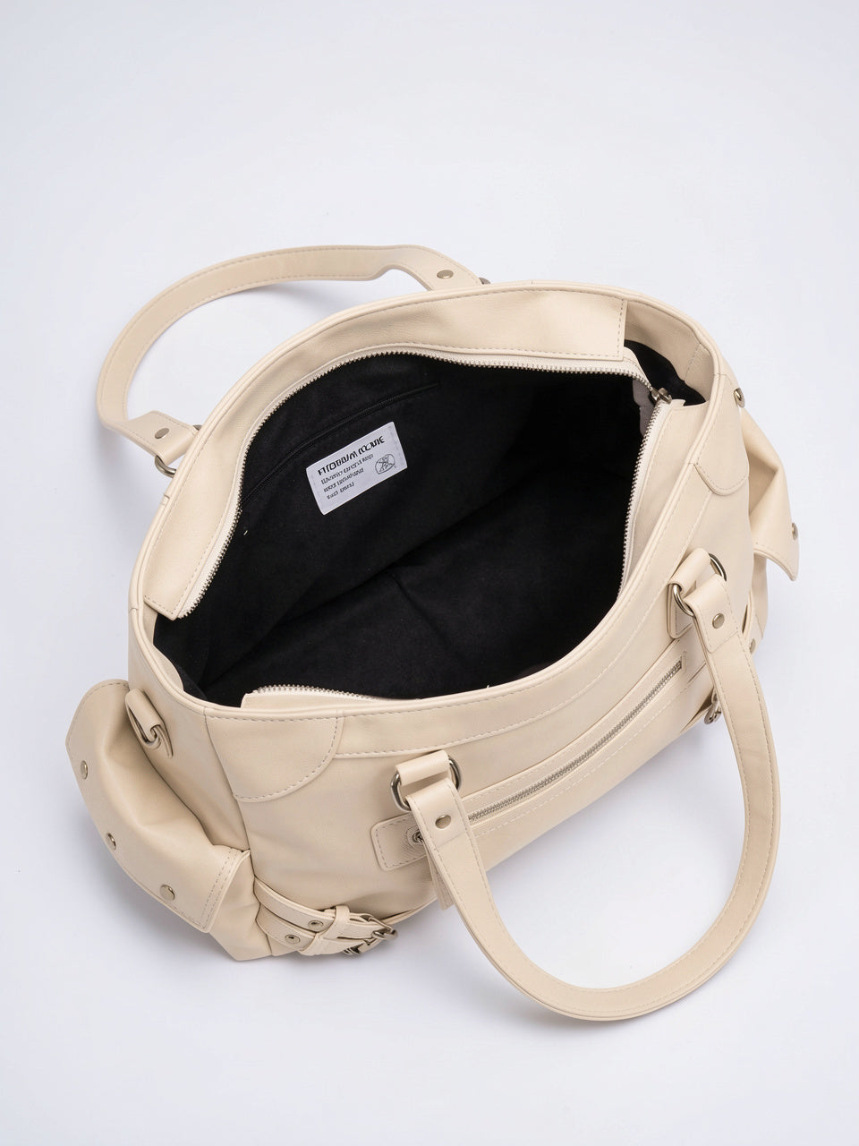 Azalée — Sac de cours à main rétro en cuir vegan - 16