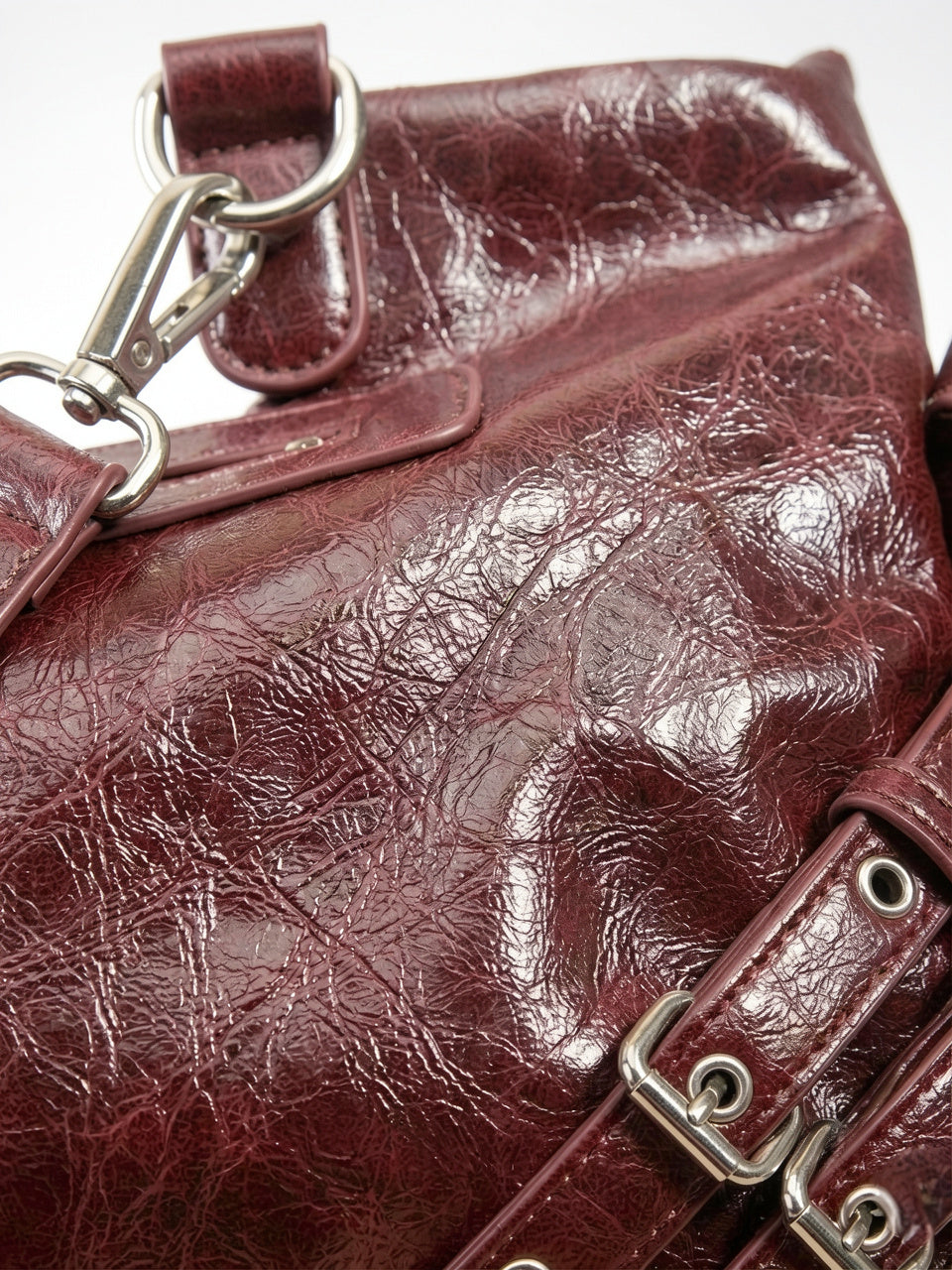 Azalée — Sac de cours à main rétro en cuir vegan - 4