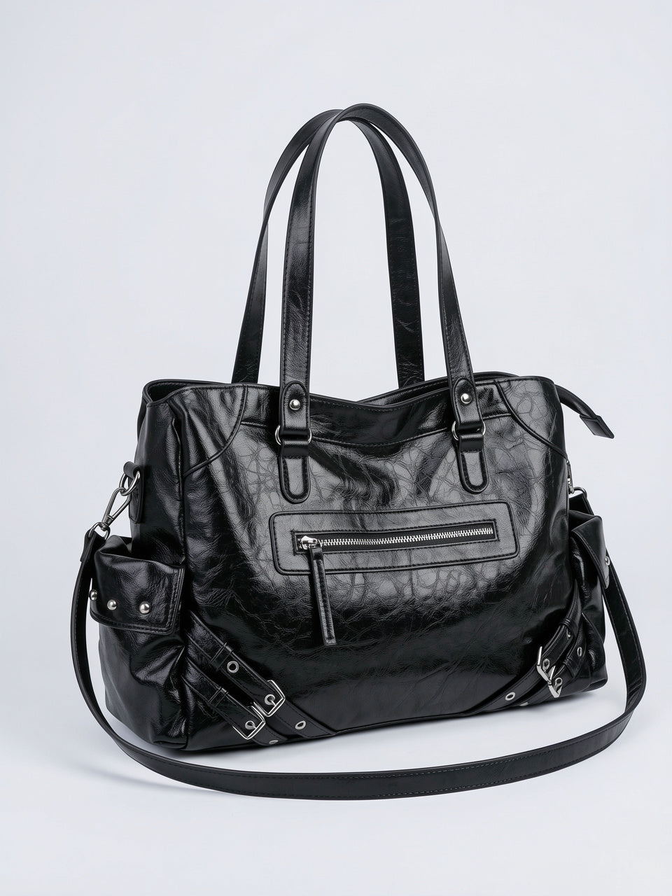 Azalée — Sac de cours à main rétro en cuir vegan - 8