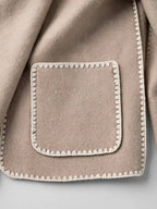 Lison — Manteau Laine Tweed Femme Ample Coupe Col Rond