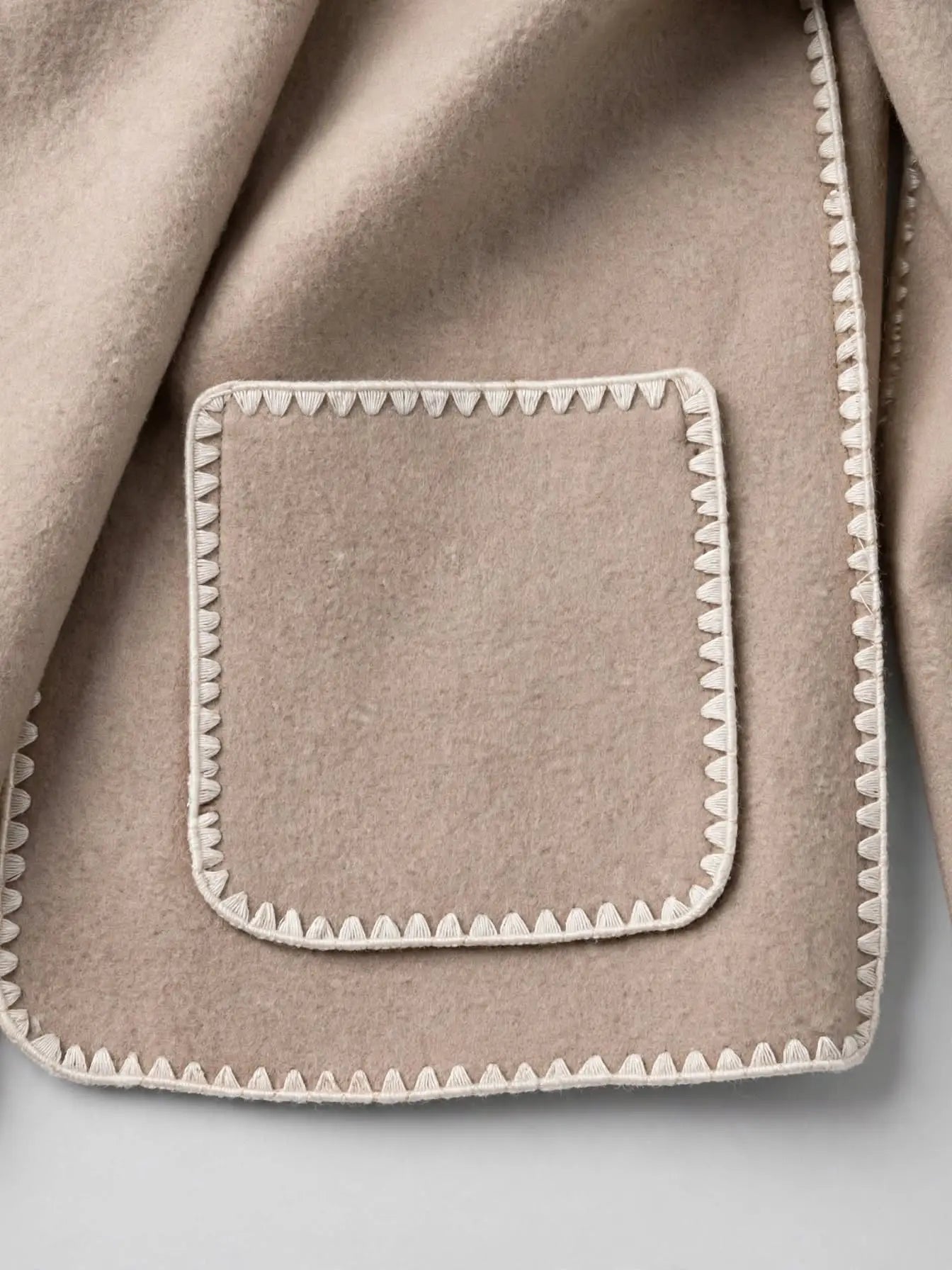Manteau Laine Tweed Femme Ample Coupe Col Rond