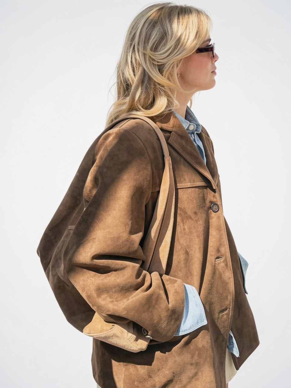 Blazer Oversize pour Femmes, Boutonné, Coupe Relax, Revers Classiques - 3