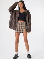 Blouson Bomber Oversize pour Femmes, Vêtement Extérieur Décontracté, Cuir Premium, Coupe Relax - 2