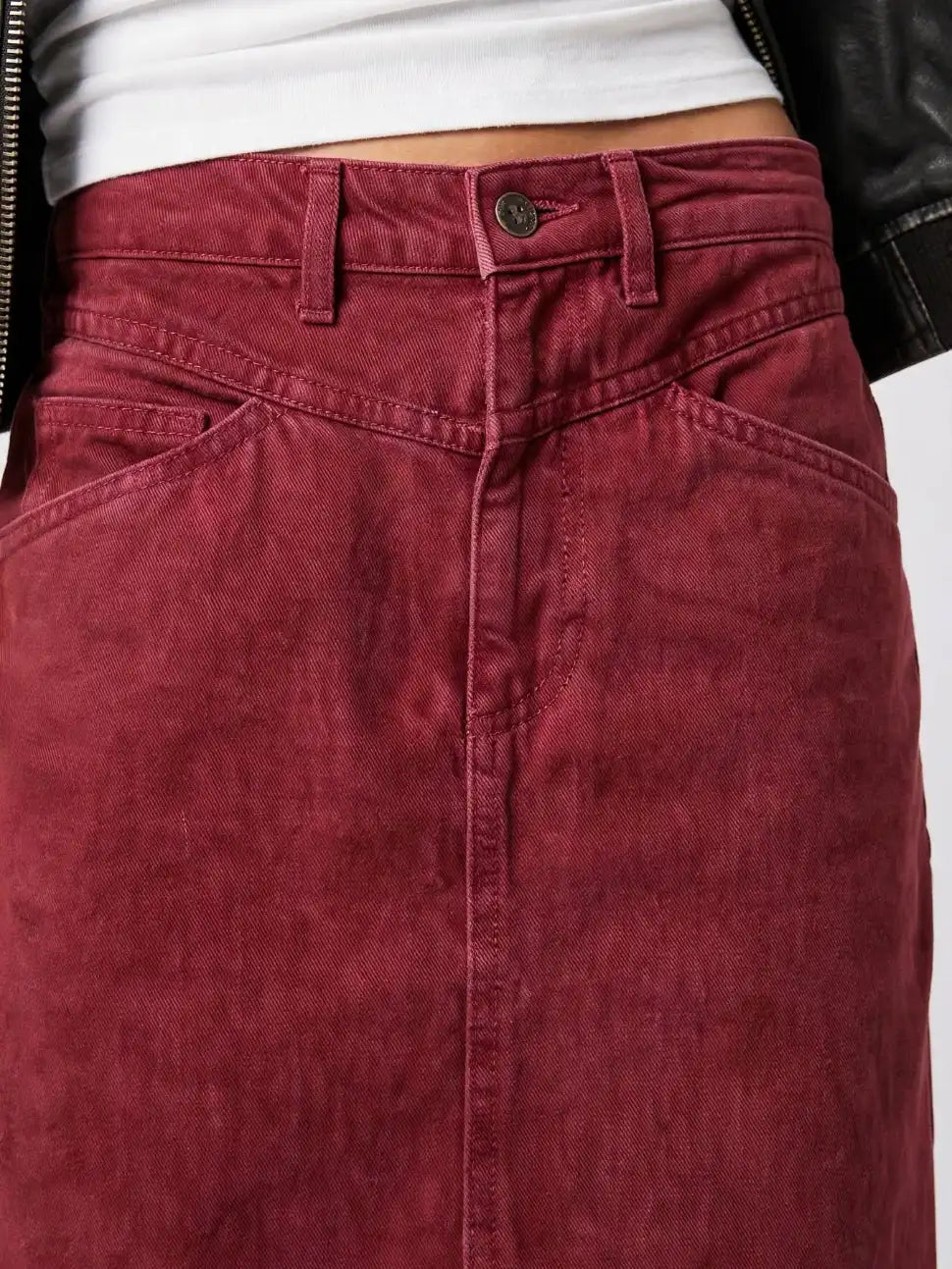 Jupe Jeans Denim Vintage Femme Coupe A-Line