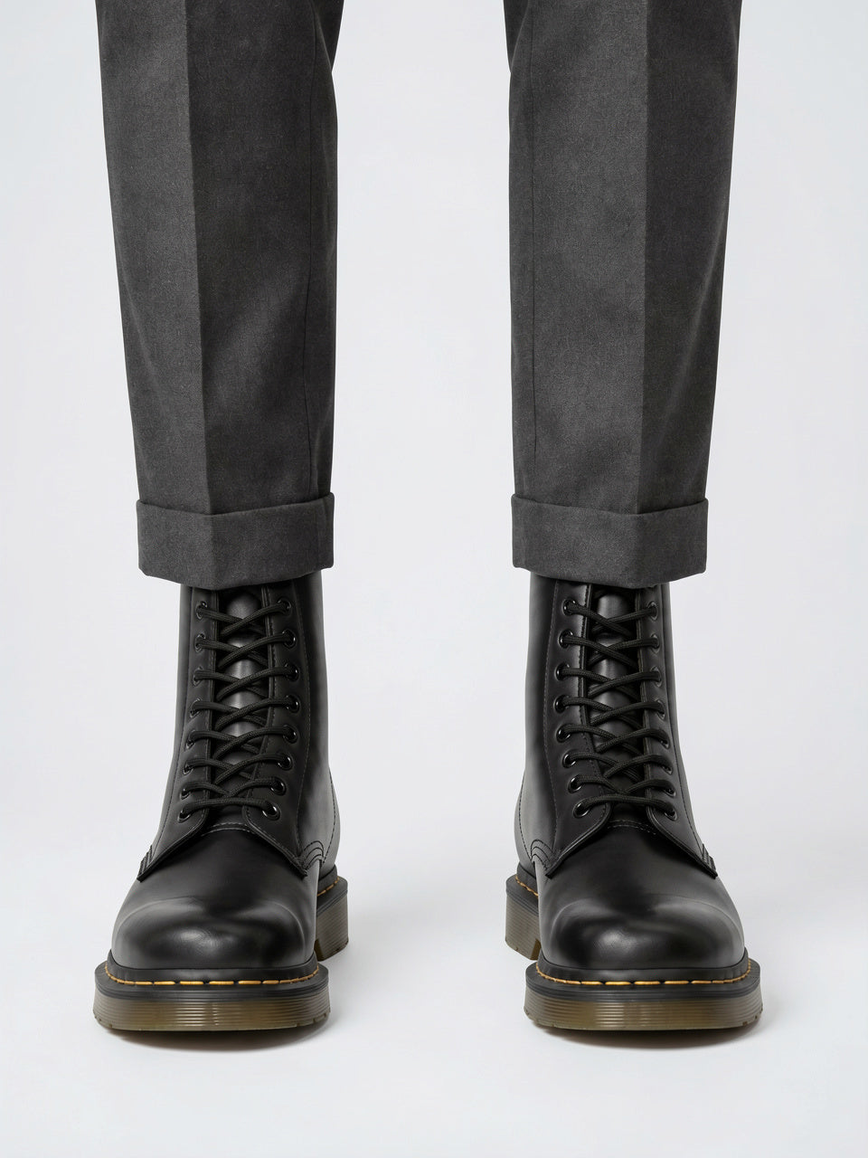 Bottes Combat Cuir Femmes Cheville Robustes Lacets - 2