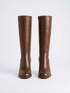 Bottes hautes femme fermeture éclair talon bloc - 4