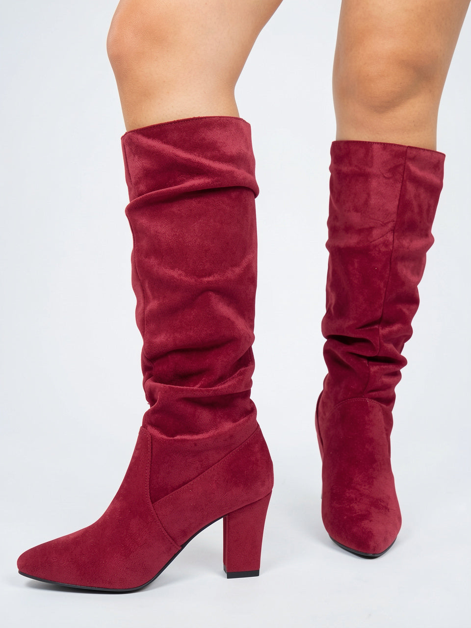 Bottes hautes femme moderne talon bloc ajustées - 10