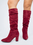 Bottes hautes femme moderne talon bloc ajustées - 10