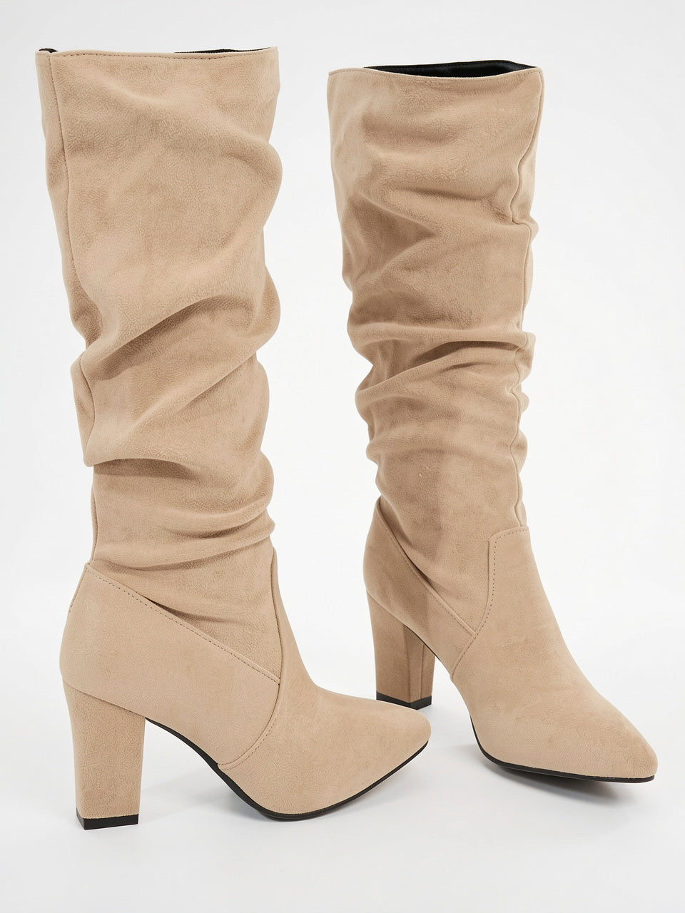 Bottes hautes femme moderne talon bloc ajustées - 3