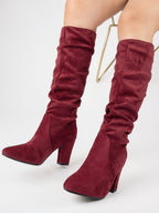 Bottes hautes femme moderne talon bloc ajustées - 9