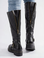 Bottes hautes hiver femme boucle semelle stable - 3