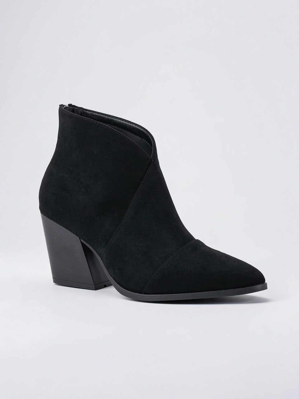 Bottines pour Femmes Style Chaussures Décontractées, Talon Bloc, Bout Pointu, Semelle Coussinée - 6