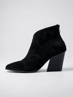 Bottines pour Femmes Style Chaussures Décontractées, Talon Bloc, Bout Pointu, Semelle Coussinée - Black 4