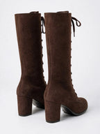 Ingrid — Santiags Bottines Femme Lacets Semelle Antidérapante Bout Rond