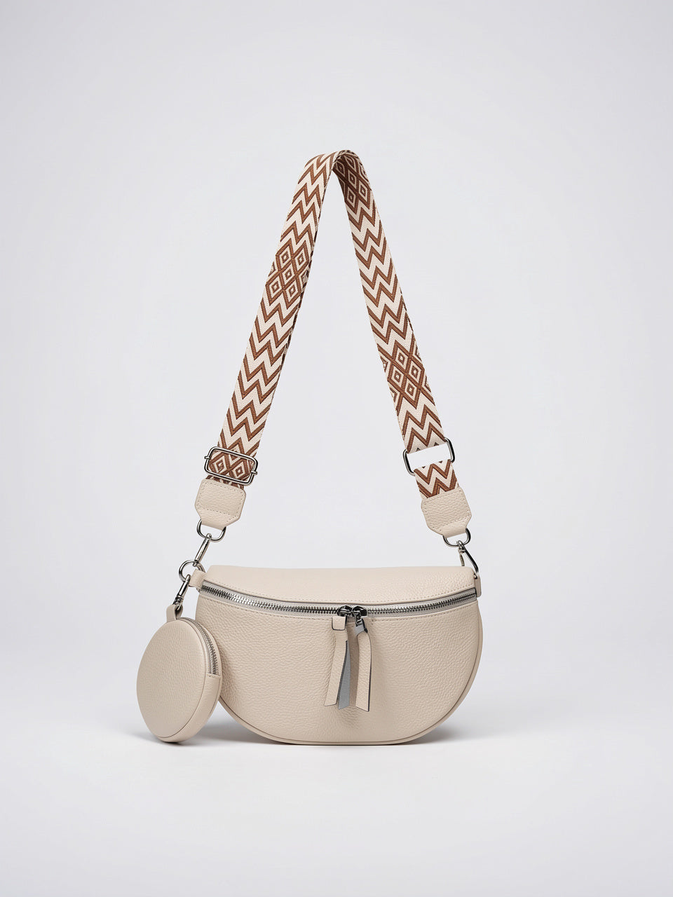 Callista — Sac banane tendance femme - Beige Cuir