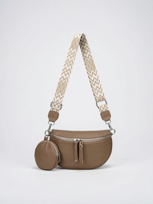 Callista — Sac banane tendance femme - Kaki Cuir