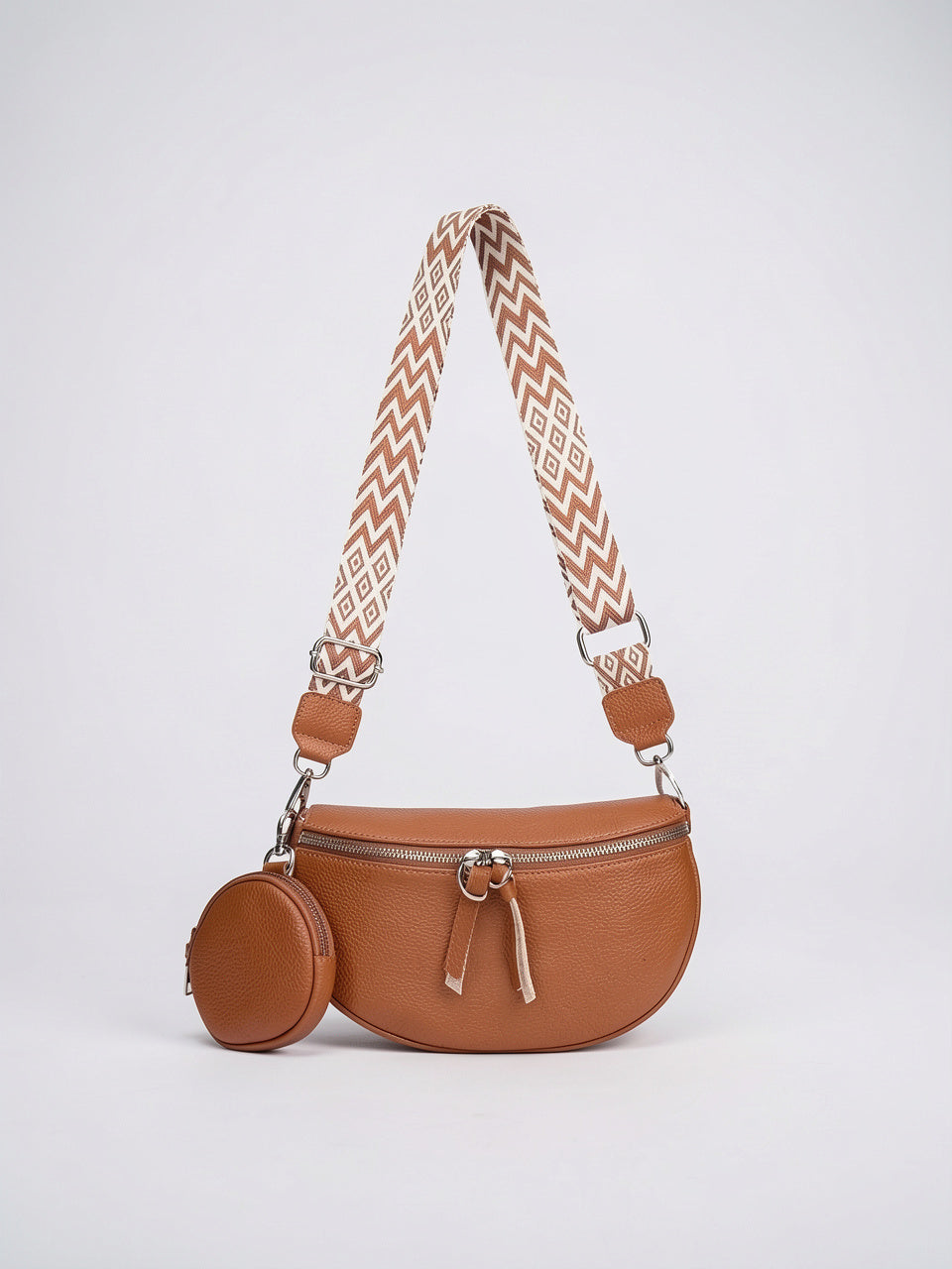 Callista — Sac banane tendance femme - Marron Cuir