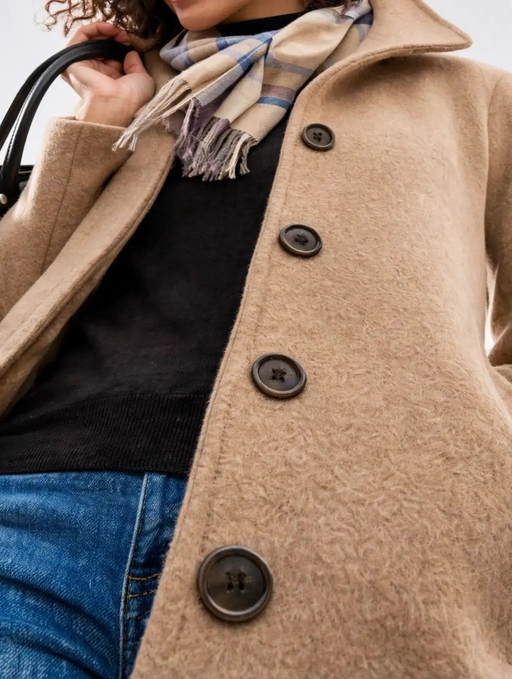 Manteau d'Hiver Classique Boutonnage Frontal pour Femmes, Manteau d'Automne Taille Longue, Coupe Ajustée