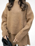 Éléonore — Ensemble Jupe et Pull Tricot Deux Pièces Relax
