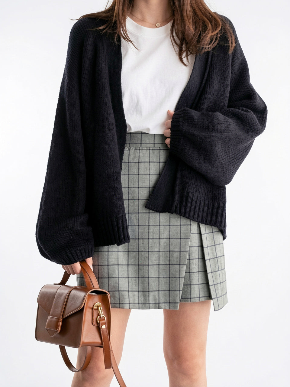 Cardigan femme manches amples col ouvert automne côtelé - 10