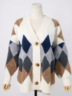 Cardigan Femme Oversize Moderne Tricot Manches Bouffantes - 5