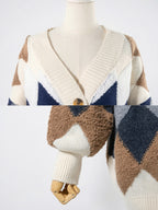 Cardigan Femme Oversize Moderne Tricot Manches Bouffantes - 6