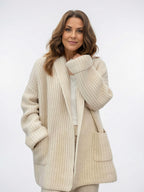 Cardigan Femmes Front Ouvert Oversize Maille Poches - 2