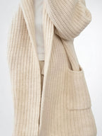 Cardigan Femmes Front Ouvert Oversize Maille Poches - 4