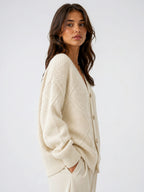 Cardigan Tricot Premium Femme Pull Bouton Manches Longues - 2