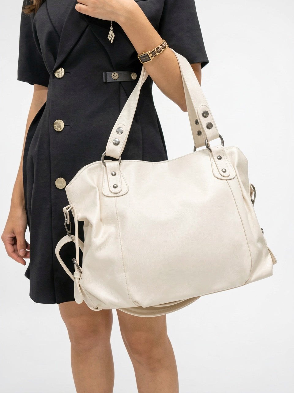 Cassandre — Grand sac à main souple de cours à bandoulière - 15