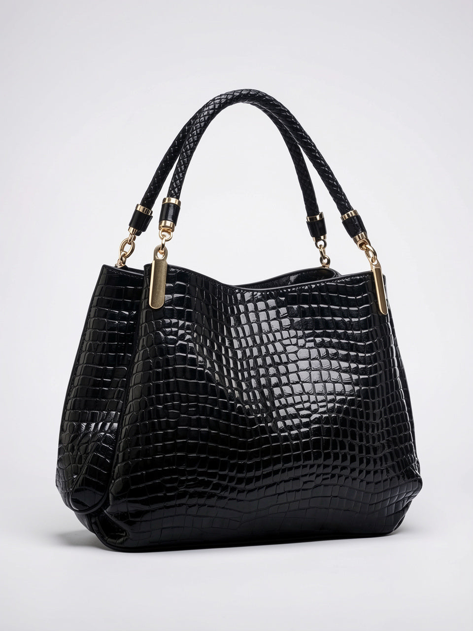 Castille — Sac à main noir vernis - 1
