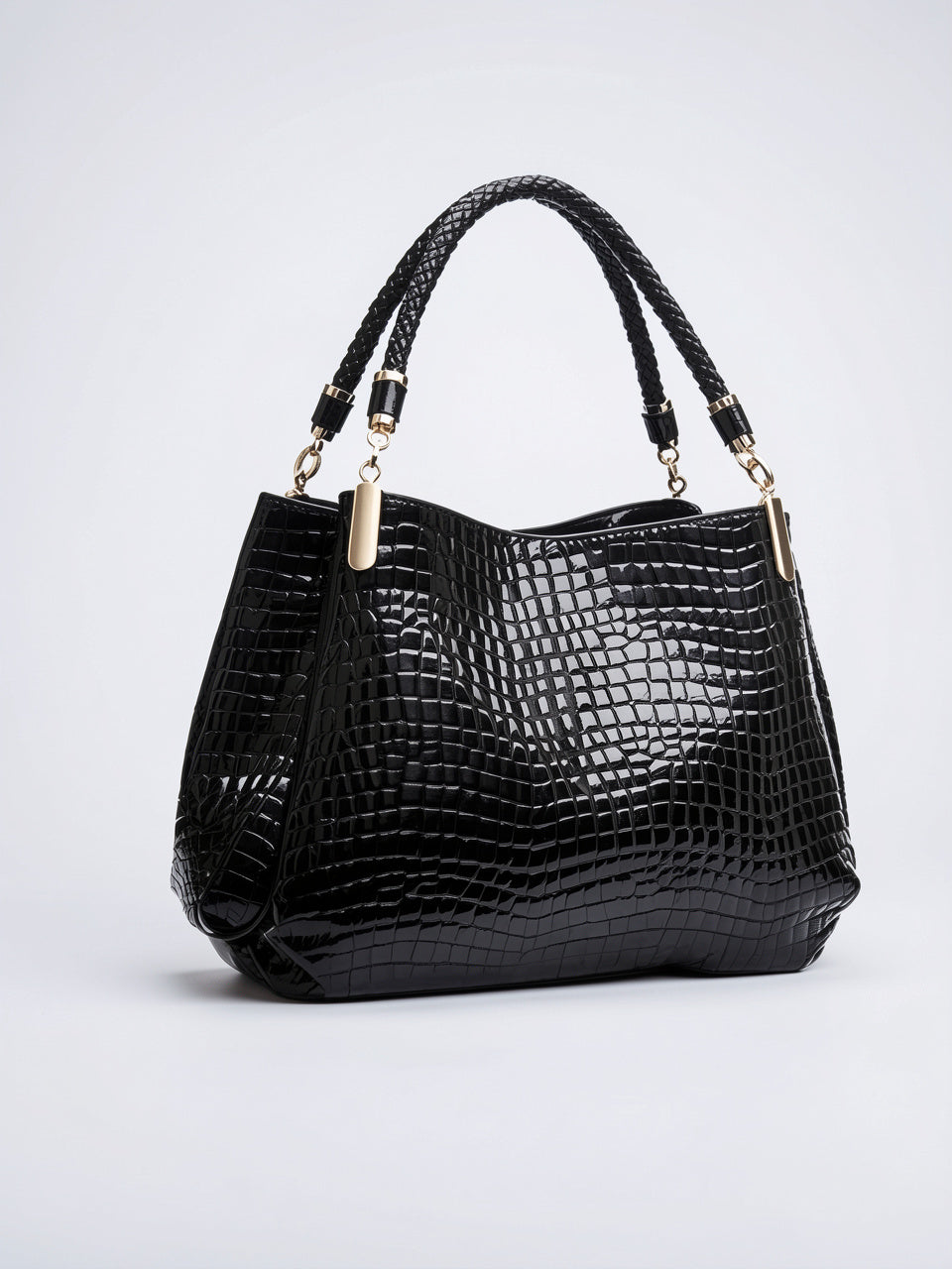 Castille — Sac à main noir vernis - 13