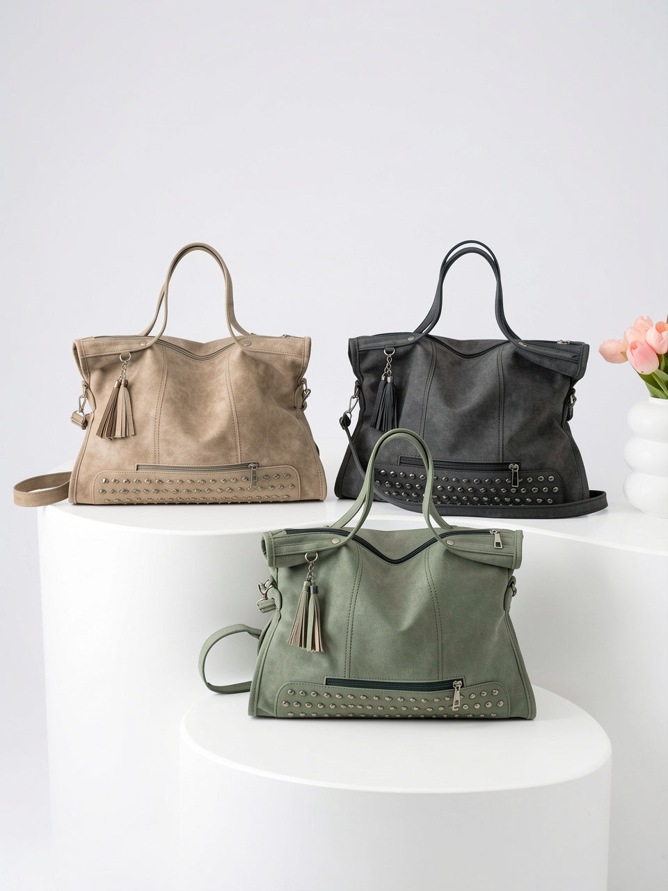 Célestine — Sac à main luxe en cuir de cours - 13