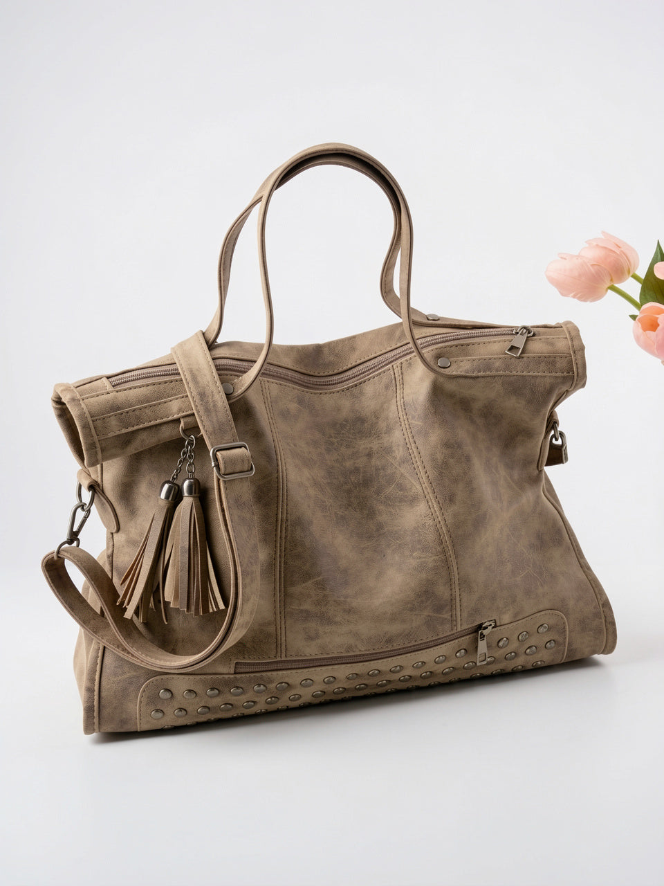 Célestine — Sac à main luxe en cuir de cours - 3